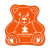 Custom Teddy Bear Vinyl Jar Opener - Orange