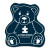 Custom Teddy Bear Vinyl Jar Opener - Navy blue