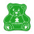 Custom Teddy Bear Vinyl Jar Opener - Lime green