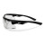 Custom Thraxus Safety Eyewear - Black Frame Clear Anti-Fog Lens - Side view