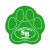 Custom Paw Vinyl Jar Opener 5PW - Lime green