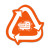 Custom Recycle Arrows Vinyl Jar Opener - Orange