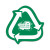 Custom Recycle Arrows Vinyl Jar Opener - Green