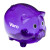  Custom Classic Piggy Bank - Translucent purple