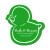 Custom Ducky Vinyl Jar Opener - Lime green