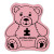 Custom Teddy Bear Compressed Sponge - Pink