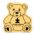 Custom Teddy Bear Compressed Sponge - Buff