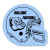 Custom Football Helmet Compressed Sponge - Blue