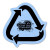 Custom Recycle Arrows Compressed Sponge - Blue