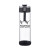 Custom Hector 22 oz Push-Button Glass Bottle - Black