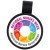 Custom Anti-Microbial Round Stethoscope ID Tag - Black 