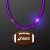 Custom Purple LED Bead Necklace with Football Medallion