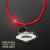 Custom Red LED Bead Necklace with Las Vegas Medallion 