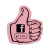 Custom Thumbs Up Compressed Sponge - Pink