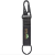 Custom Full Color Saratoga Strap Carabiner Keychain - Black Front View 