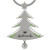 Custom Christmas Tree Keychain with Jingling Bell - Silver with green