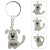 Custom Swinging Dog Keychain - Silver