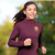 Custom Full Color Unisex 1/4 Zip Fleece Pullover - Burgundy Red Lifestyle View 