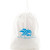 Custom Cotton Drawcord Handle Bags - Flexo - White Cinched view