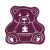 Custom Teddy Bear Vinyl Jar Opener - Burgundy 