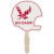 Custom Stock Shape Hand Fan - Helmet