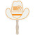 Custom Stock Shape Hand Fan - Hat