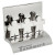 Custom Chrome Metal Business Card Holder - Hand in Hand