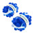 Custom Push Pop and Spinner Ball - Blue/White 