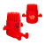Custom Bristle Buddy Flexible Phone Stand - Red
