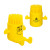 Custom Bristle Buddy Flexible Phone Stand - Yellow