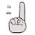 Custom 6.5" #1 Finger Foam Mini - White