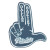 Custom 18" Double Finger Foam Mitt - Navy blue
