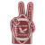 Custom 18" Football Victory Hand - Maroon