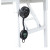 Custom Cool Clip Rechargeable Portable Fan with Magnet Base - Black In Use