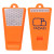 Custom Safety First Reflective Whistle - Orange