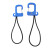 Custom Swivel Clip Folding Bag Hanger - Blue