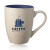 Custom 10 oz Sesame Speckled Two Tone Coffee Mugs - Blue
