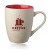 Custom 10 oz Sesame Speckled Two Tone Coffee Mugs - Red