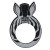 Custom 12" Foam Zebra Visor - Black
