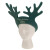 Custom 15" Foam Reindeer Antlers Visor - Forest green