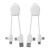 Custom Xoopar Octo Mini Charging Cable - White 