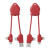 Custom Xoopar Octo Mini Charging Cable - Red