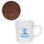 Custom Circo 16 oz Ceramic Mug with Wooden Lid - White