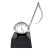 Custom Music Note Metal Clock - Silver with White with black Front view