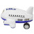 Custom Airplane 4-Port USB Hub - White with blue with black - Side view