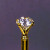 Custom Metal Twist Diamond Pen - Gold with clear