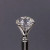 Custom Metal Twist Diamond Pen - Black with clear Front View 