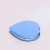 Custom Pu Leather Heart Compact Mirror - Blue Side view