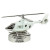 Custom Helicopter Clock - White/Silver 