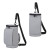 Custom Malibu 8-Can Polyester Crossbody Cooler Bag - Gray Angle View